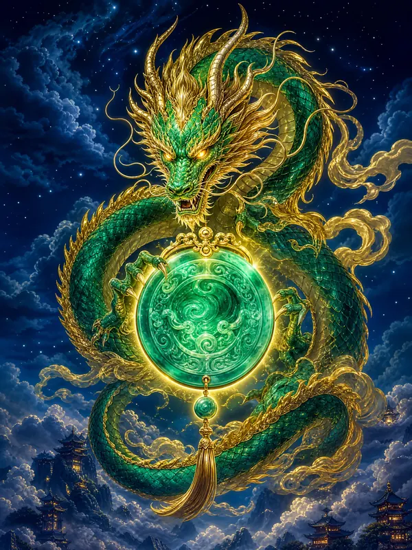 Ilustrasi permainan Azimat Naga Langit di Zeus138