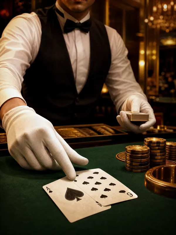 Ilustrasi permainan Baccarat Klasik Live di Zeus138