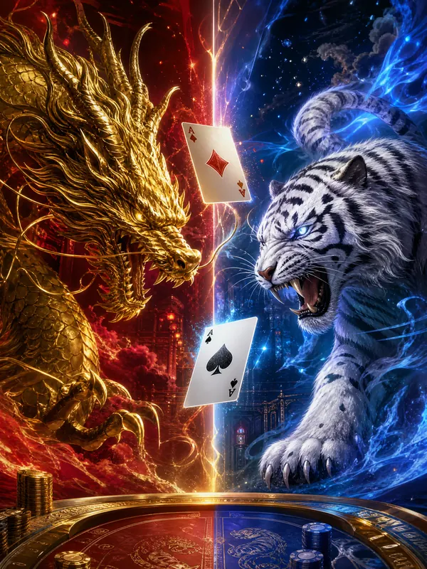 Ilustrasi permainan Dragon Tiger Kilat di Zeus138