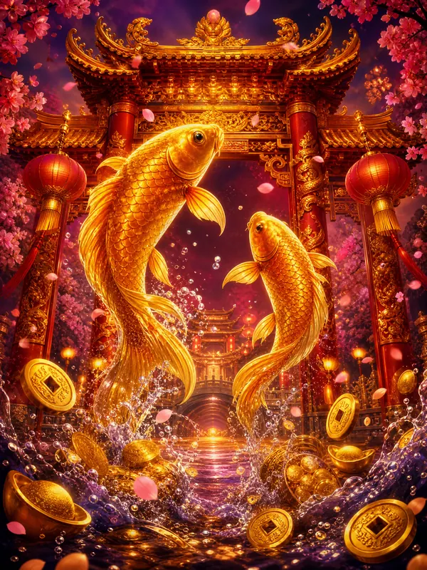 Ilustrasi permainan Gerbang Koi Emas di Zeus138